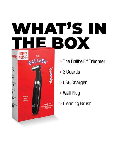 Ballber Groin Trimmer for Men by Happy Nuts - Waterproof & Rechargeable Ball Shaver - Electric Hygiene Groomer for Men - Buy Online on GoSupps.com