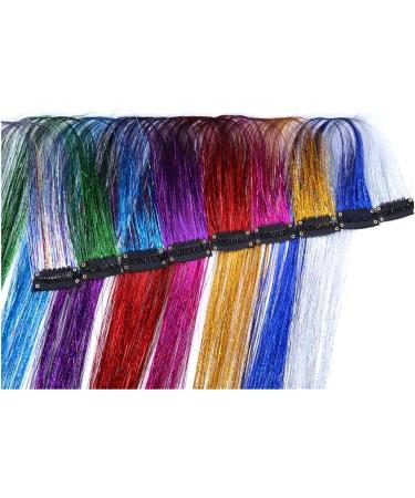 Feather Hair Extension Hair Tinsel Rainbow Silk Hair Extensions Dazzles Hippie For Braiding Headdress crochet hair extension set (Color : 50 Size : 20inches 50cm) 20inches 50cm 50 - Buy Online on GoSupps.com