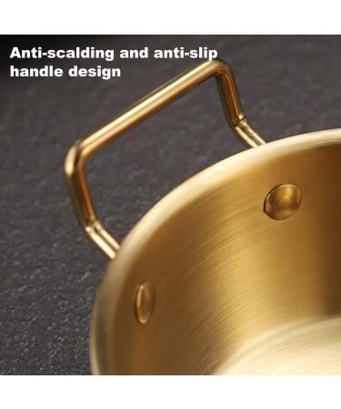 Huyath Stainless Steel Bowls for Kids | Double-Ear Bowl Noodle Bowl Golden Ramen Bowl Tableware Snacks Salad Bowls for Kitchen Gold 12cm - Buy Online on GoSupps.com