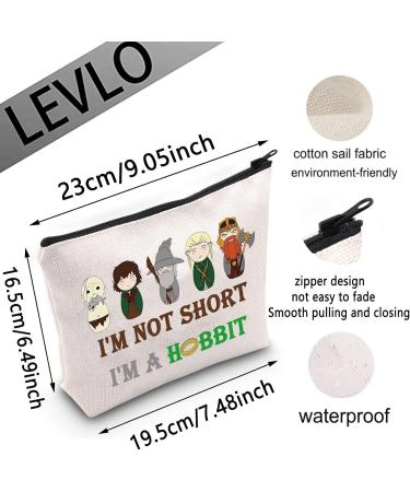 Levlo Hobbit Movie Cosmetic Bag - Perfect Gift for Hobbit Fans | 'I'm a Hobbit' Zipper Makeup Bag - Buy Online on GoSupps.com