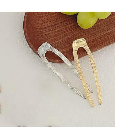 TseenYi U Sticks Hair Pins Gold Hair Sticks Pin Vintage French Updo Hairpin Metal Hair Fork Barrette Minimalist Updo Bun Chignon Pin Accessories for Women and Girls Gifts - Buy Online on GoSupps.com