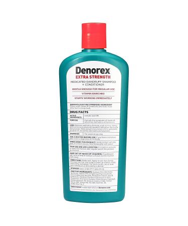 Denorex Extra Strength Anti Dandruff Shampoo & Conditioner Treatment 10oz - 3% Salicylic Acid for Dandruff, Seborrheic Dermatitis & Psoriasis - Buy Online on GoSupps.com