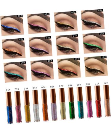 Angoily 2pcs Liquid Eyeliner Liquid Eyeshadow Glitter Women Shadow Cosmetic Eye Shadow Metal Miss Flash 1 count (Pack of 1) 03x2pcs - Buy Online on GoSupps.com