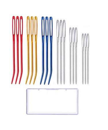 18 PCS Yarn Needles, Metal Bent Tip Tapestry Needles Yarn Weaving Needles Large Eye Blunt Needles Knitting Sewing Needles for Yarn Kniting Crochet