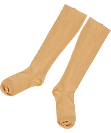 Comfortable Women's Compression Stockings with Zipper | Closed Toe | Promotes Blood Circulation | Knee High | S-M Skin Tone - Buy Online on GoSupps.com