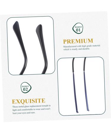 Ultechnovo Women's Sunglasses Replacement Frames - 3 Pairs of Metal Legs with Push Buttons - Stylish Brillen Frame & Hinge Brackets - Blue | International Shipping - Buy Online on GoSupps.com