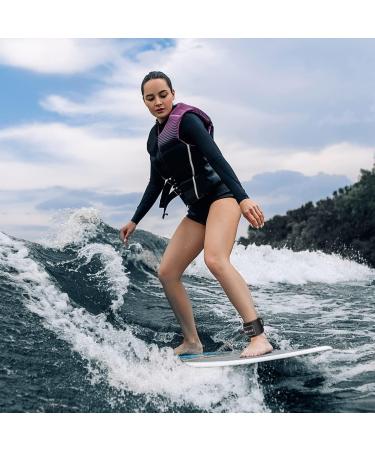 Woowave Premium Coiled SUP Leash 8/10ft - Clear Black Core 7mm - Waterproof Wallet/Phone Case Included - Buy Online on GoSupps.com