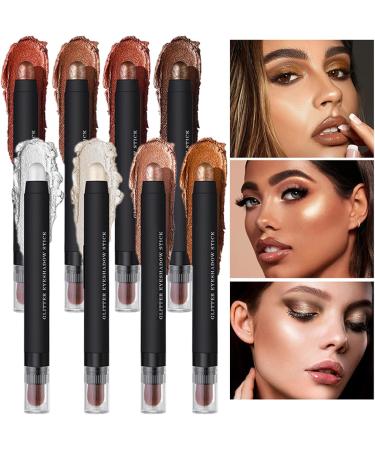 Eyeliner Cream eyeliner set of 8 pieces creamy longlasting highlighter for festive makeup and daily cosmetics - Buy Online on GoSupps.com