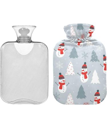 Christmas Snowman Heat Bottle with Cover - 1L Heating Bag for Pain Relief Hand & Foot Warmer for Headaches & Back Pain - Buy Online on GoSupps.com