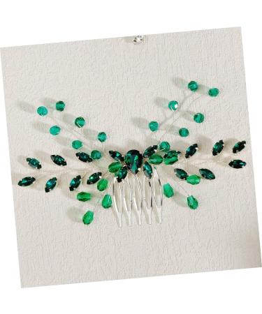 Beaupretty Girl Headpiece bridal headpiece hair jewels for women green hair bridal hair hair for girls hair gems for women bride rhinestones Bridal Hair Accessory - Buy Online on GoSupps.com