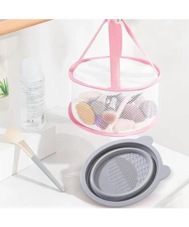 Makeup Brush Cleaner Bowl | Bear Ears Collapsible Silicone Cleaner Mat Portable Washing Tool for Makeup Sponge Small Cleaner Pad for Powder Puff grey - Buy Online on GoSupps.com