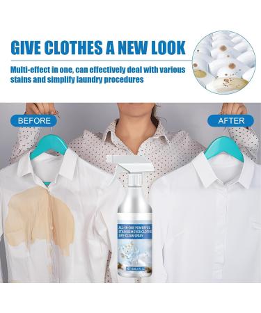 Vanish Stain Remover No-Wash Spot Remover Fabric Stain Remover for Clothes | 120ml Clothes Dry Cleaning Spray to Clean Stubborn Dirt Stains Yellow Mold Spots Sweat Stains - Buy Online on GoSupps.com