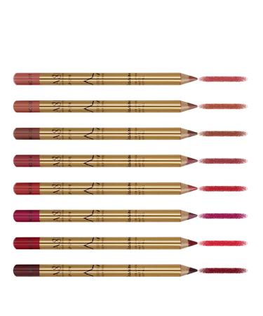 Wismee Lip Liner Pencil Set - 8 Color Professional Matte Lipliner for Long Lasting, Waterproof Lip Makeup - Includes Sharpener - Cosmetic Set for Women - Buy Online on GoSupps.com