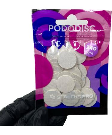 Pads Nail File for Pedicure disc White Refill File Pododisc Staleks Pro M 240 grit Box (50 pc) Pedicure Foot feet spa - Buy Online on GoSupps.com