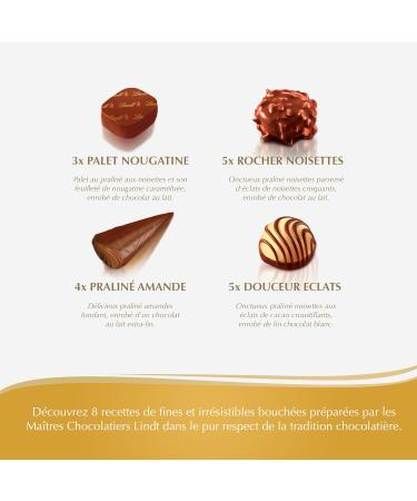Lindt - Praline KNOWLEDGE Box - Assorted Milk and Dark Chocolate Pralines - Ideal for Christmas 410g - Buy Online on GoSupps.com