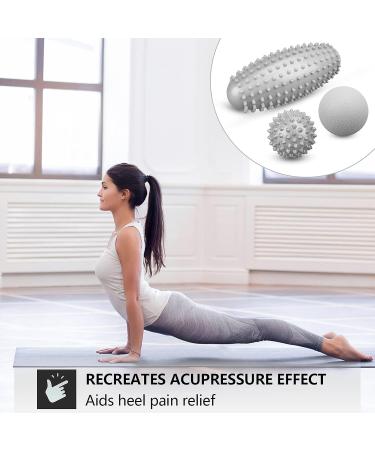 Emwel Massage Ball Set - Foot Roller & Hedgehog Balls for Plantar Fasciitis Relief Stress Reduction and Relaxation - Ideal for International Shipping - Buy Online on GoSupps.com