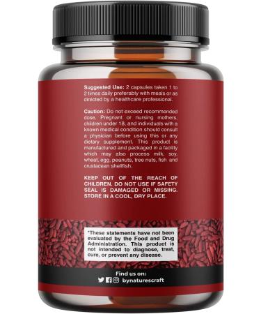 Red Yeast Rice with CoQ10 Supplement 1200mg - Heart Health & Cholesterol Support - Citrinin-Free Formula with CoQ10 100mg - 120ct Capsules - Buy Online on GoSupps.com