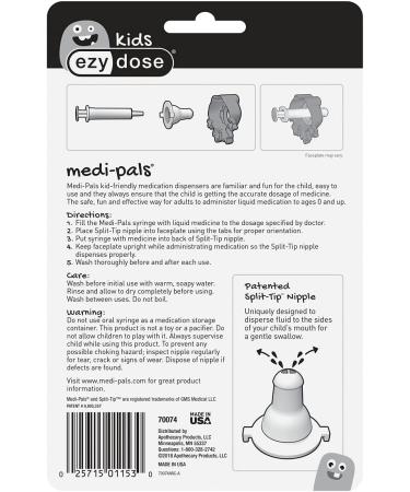 Ezy Dose Kids Baby Oral Syringe & Dispenser | Ladybug Red | 5 mL/1 TSP | Medi-Pals Liquid Medicine - Buy Online on GoSupps.com
