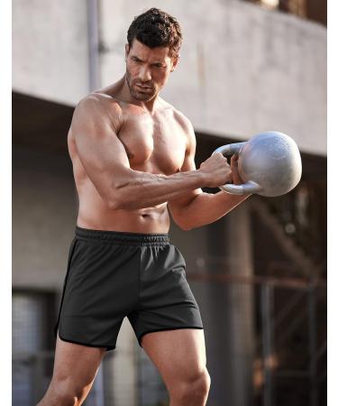 COOFANDY Men's 2 Pack Black Workout Shorts with Pockets - Size Medium - Buy Online on GoSupps.com