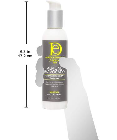 Design Essentials Natural Almond & Avocado Overnight Recovery Treatment - 6 Fl Oz | Hydrating Hair Care for All Hair Types - International Shipping Available - Buy Online on GoSupps.com