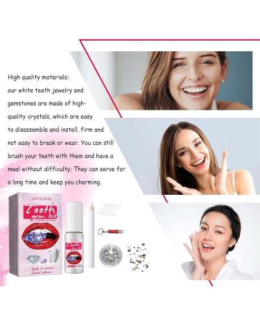 DIY Tooth Gem Kit | Multicolor Shiny Crystals Jewelry Set | Tooth Jewelry Ornaments with Curing Light & Glue for Sparkling Smiles - Buy Online on GoSupps.com