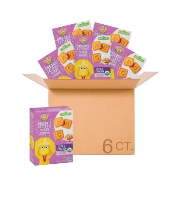 Earth's Best Organic Sesame Street Toddler Snacks, Letter of the Day Cookies, Oatmeal Cinnamon, 5.3 Oz Box (Pack of 6)