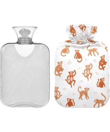 Naanle Monkeys Cartoon Hot Water Bottle 1L Heat Bottle for Bed Hand & Foot Warmer Pain Relief Heat & Cold Therapy International Shipping Available - Buy Online on GoSupps.com