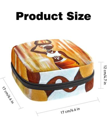 Oil Painting Art African Woman Menstrual Cup Bag | Portable Storage for Teens & Women - Buy Online on GoSupps.com