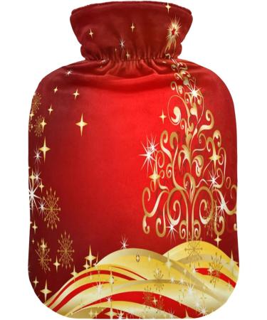 KCL Deci Hot Water Bottle with Cover - 2L Christmas Tree Star Design | Foot Warmer & Pain Relief | Hot & Cold Therapy for Cramps - Buy Online on GoSupps.com