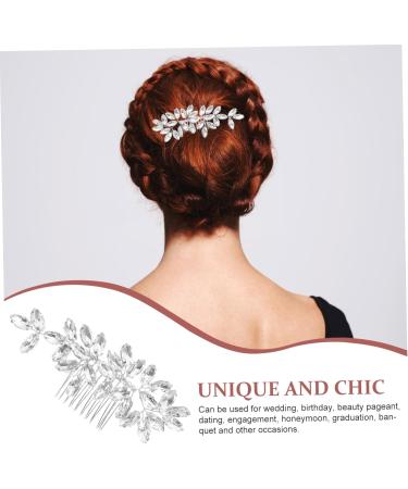 Ipetboom Crystal Hair Accessories Wedding Decor Wedding Hair Accessories Hair Barrettes Hair Clip Hair Pin Tiara Bridal Hair Accessories Bride Rhinestones Rhinestone Hair Gem - Buy Online on GoSupps.com