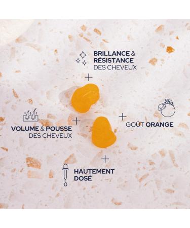 EPYCURE - Sugar Free Hair & Nail Gummies - Stimulates Growth Shine & Resistance - 97% Natural - Vitamins B6 B5 Biotin Safflower Seed - 1 Month - Vegan - Made in France - Buy Online on GoSupps.com