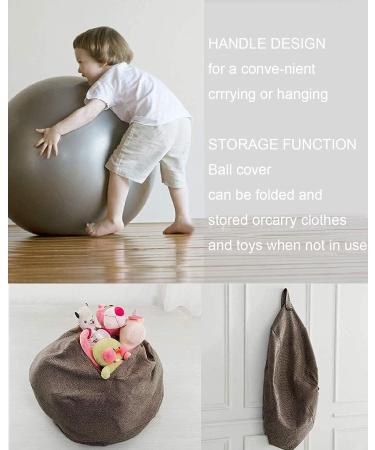 Gray LuiYninhuoJin Exercise Ball Chair Cover - 75CM | Yoga & Stability Ball for Pregnancy, Labor, Pilates | Office, Dorm & Home Use (Ball Not Included) - Buy Online on GoSupps.com