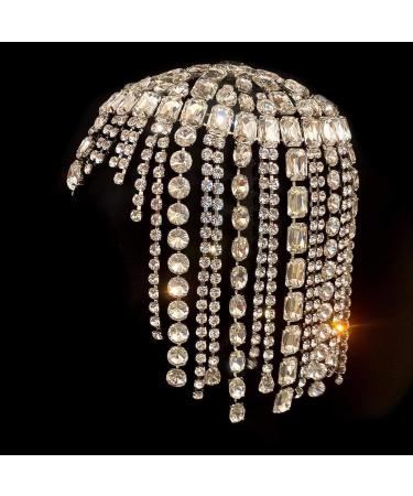 STONEFANS Vintage 1920s Rhinestone Head Chain Hairpiece for Women - Silver - Buy Online on GoSupps.com