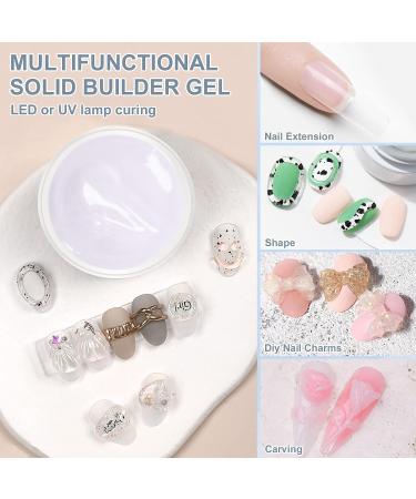 Sedbuwza Solid Sculpture Nail Extension Builder Gel - Clear Non-Sticky Hard Gel for DIY Nail Art - Buy Online on GoSupps.com