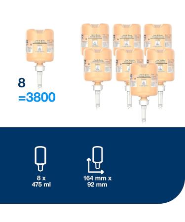 Tork Luxe 3in1 Shampoo & Shower Gel Mini S2 Argan vanilla scent 8 x 475 ml 420662 - Buy Online on GoSupps.com