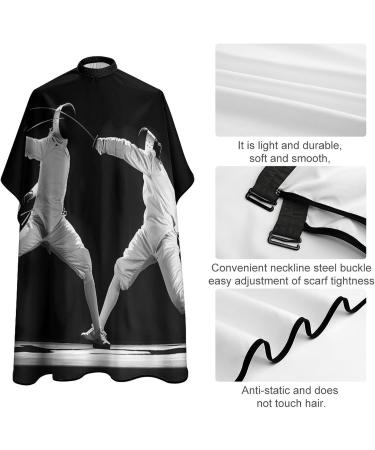 Fencing Art Martial Arts Barber Cape | Professional Hair Cutting Apron for Boys & Girls - Buy Online on GoSupps.com