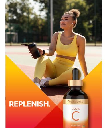 Carlyle Vitamin C Liquid | 4 fl. oz | Orange Flavor | Vegan Non-GMO Gluten Free Supplement - Buy Online on GoSupps.com