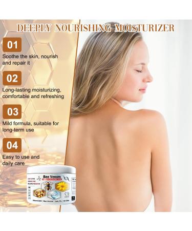 2PCS Bee Venom Cream Natural Ingredients Bee Venom Skin Treatment Cream Effectively Repairs Skin Aging and Fine Lines Sensitie Skin Care for Women's Back Neck Hands Knee - Buy Online on GoSupps.com