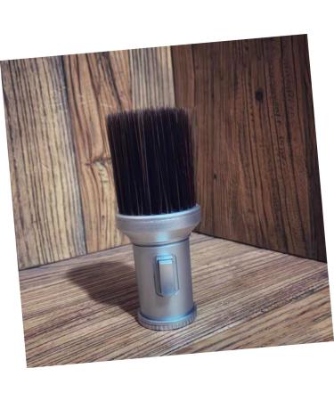 Beavorty Powder Brush - Large Retractable Hairdresser & Barber Brush for Neck & Shaving - 13.5x6cm Silver - Buy Online on GoSupps.com