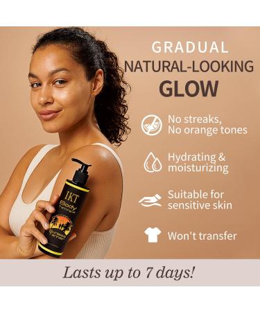FUNAN Self Tanner Tanning Oil Kit Deep Moisturizing Sunless Tanner with Application Mitt Even & Natural Bronzing Self Tan for Face & Body 3.38 fl oz black2 1 Count (Pack of 2) - Buy Online on GoSupps.com