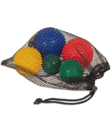 AFH Hedgehog Massage Ball Set of 5 | Rubber Spike Reflex Balls for Relaxation & Reflex Training | International Shipping - Buy Online on GoSupps.com