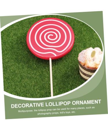 Alipis 4 Pcs Wedding Decoration Decorative Fake Lollipop Fake Lollipops Fake Lollipop Model Rainbow Lollipop Red Swirl Lollipops Toys Decorative Lollipop Ornament Wooden Food Child Candy - Buy Online on GoSupps.com
