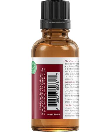 Viva Doria 100% Pure Clary Sage Essential Oil - Undiluted Food Grade 30 mL - International Shipping - Buy Online on GoSupps.com