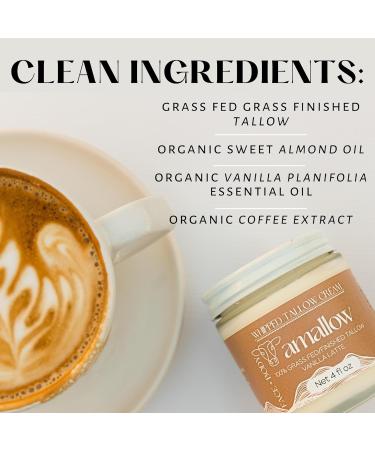Amallow 100% Grass Fed Beef Tallow for Skin Care - Face + Body - Whipped Moisturizer - Natural Lotion 4 FL. oz. (Vanilla Latte) - Buy Online on GoSupps.com