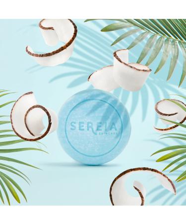Sereia Skincare Exfoliating Body Bar Nourish and Hydrate with Sunflower Oil and Seaweed Soothes with Sea Buckthorn Ideal for Sensitive Skin. Scents (Coconut Lavender Eucalyptus)