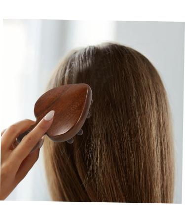 Buy Sewoart Wooden Scalp & Curly Hair Comb | Comfortable Portable Massage Comb for Women | No Static Durable Design | 12.10x8.50cm Brown - Buy Online on GoSupps.com