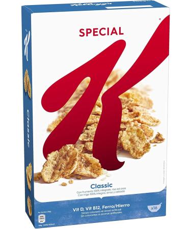 Kellogg's 3x Kelloggs Special K Classic Fiocchi di Riso rice flakes whole wheat and barley with vitamins and minerals 300 g grain flakes