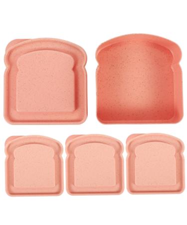 Alipis 4pcs Boxes Sandwich Box Cake Boxes Refrigerator Fruit Case Food Container With Cover Slice of Cake