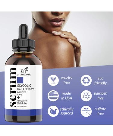 Buy Artnaturals Glycolic Acid Serum - 1 fl oz (30 ml) for Radiant Skin - Buy Online on GoSupps.com