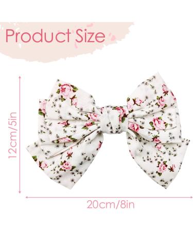 Bow Hair Clip Floral Hair Bows for Women Big Bowknot Hairpin French Hair Clips Hair Barrette Clips Chiffon Hair Bows for Women Girls-1PC style 1 - Buy Online on GoSupps.com